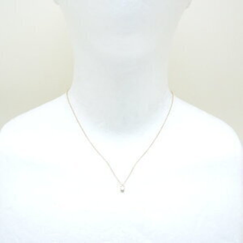 TIFFANY Solitaire Necklace Diamond Pink Gold